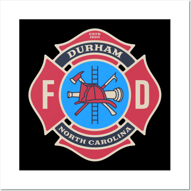 Durham, North Carolina Fire Department Wall Art by Contentarama